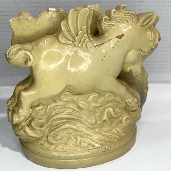 Vintage Chalkware Pegasus Bookends - Picture 1 of 6